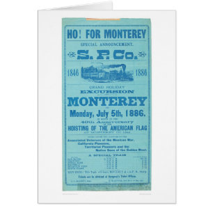Cartão Ho para Monterey assim. Propaganda pacífica