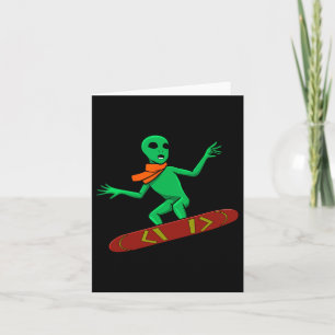 Cartão Hob de Snowboard alienígena