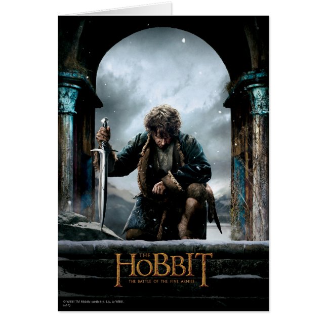 Cartão Hobbit - BILBO BAGGINS™ Movie Poster (Frente)