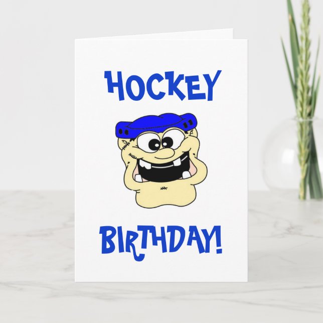 Cartão Hockey Birthday (Frente)