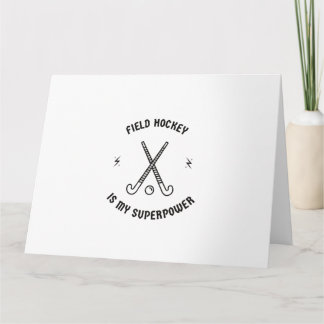 Cartão Hockey de campo é minha superpotência