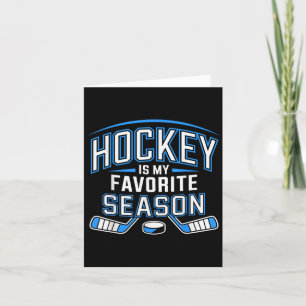 Cartão Hockey É Minha Época Favorita, Brincadeira De Hock