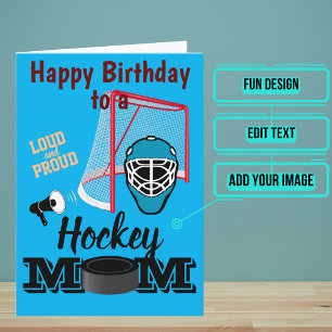 Cartão Hockey Mãe Birthday