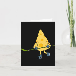 Cartão Hockey Player Cute Cheese Hobby Sports Performance