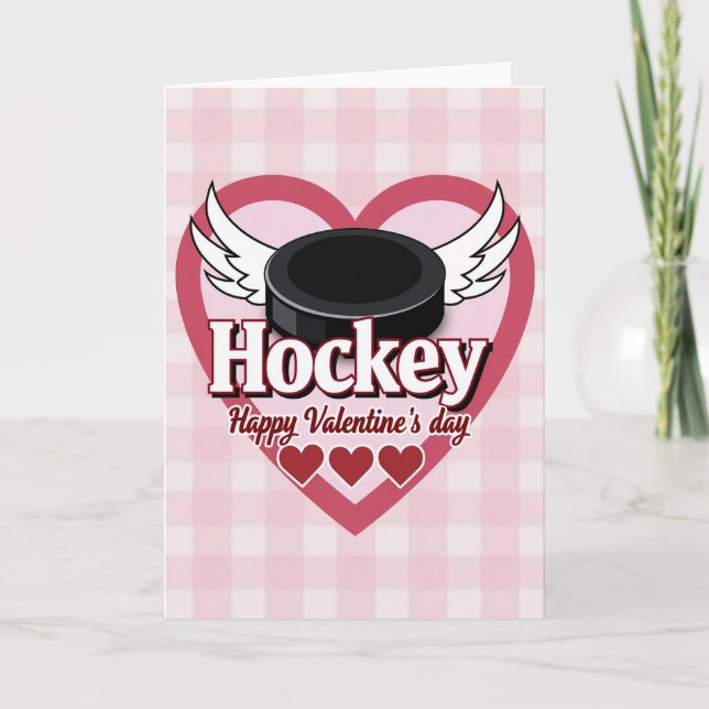 Cartão Hockey Valentine Love Card (Frente)