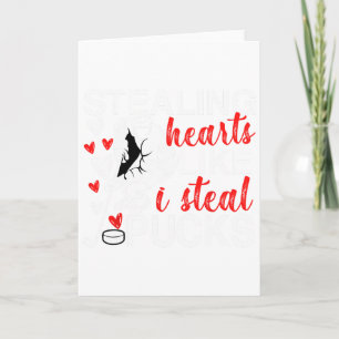 Cartão Hockey Valentines Roubando Corações Como Eu Roubo 