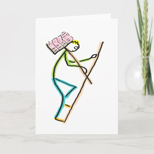 Cartão Hod Carrier Stickman (Frente)