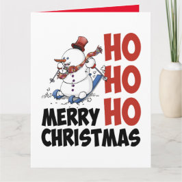 Cartão Hohoho Merry Christmas. Feestdagen Kaart