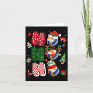 Cartão Hohoho Papais noeis Elf Reindeer Voleibol Xmas Tre