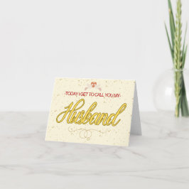 Cartão Hoje Chamo-Te O Meu Casamento De Marido