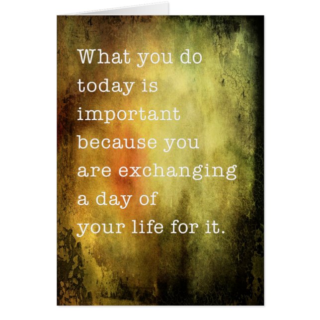 Cartão Hoje é importante (Frente)