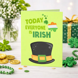 Cartão Hoje todos são Ruas irlandesas. Dia de Patrick