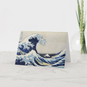 Cartão Hokusai great wave print painting