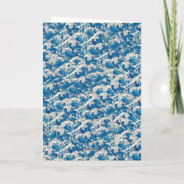 Cartão Hokusai, o padrão de onda do Excelente Onda Azul N
