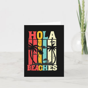Cartão Hola Beaches Funny Aloha Beach Family Summer Vacat