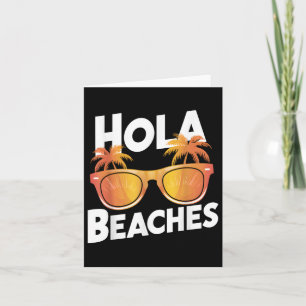 Cartão Hola Beaches Palm Trees Sungles Férias De Verão Vi