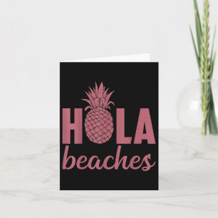 Cartão Hola Beaches Pineapple Funny Beach Vacing Hawaii