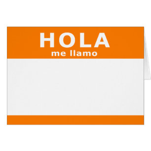 Cartão hola mim llamo