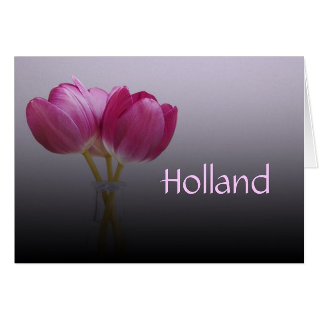 Cartão Holanda, Primavera Tulips Nota Card (Frente horizontal)