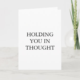 Cartão Holding You in Thought – Minimalist Sympathy Card