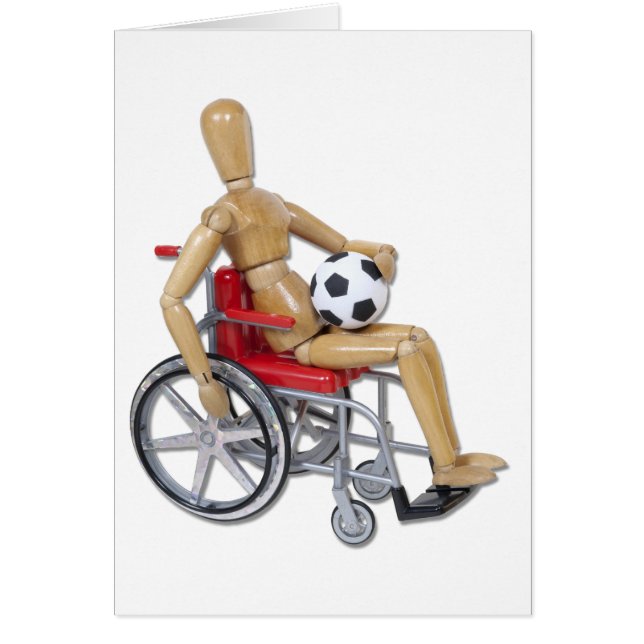 Cartão HoldingSoccerBallWheelchair (Frente)