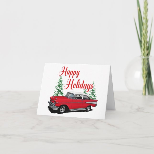 Cartão Holiday 1957 Hot Rod (Frente)