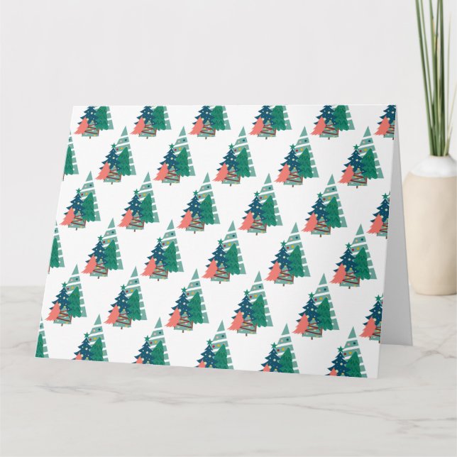 Cartão Holiday Evergreens Design (Frente)