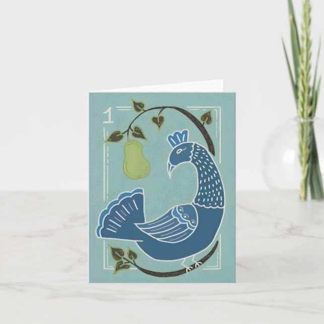 Cartão Holiday greeting card, Christmas, 12 days (Frente)