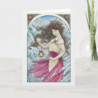 Cartão Holiday Nouveau Greeting Card