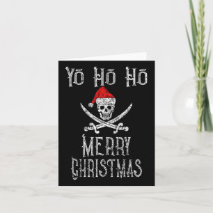 Cartão Holiday Pirate Yo Ho Feliz Natal Santa Hat