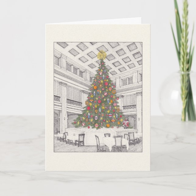 Cartão Holidays in the Walnut Room at Field's (Frente)