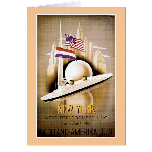 Cartão Holland America Line Nova York (Frente)