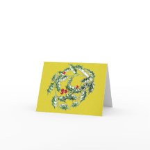 Holly Christmas Card