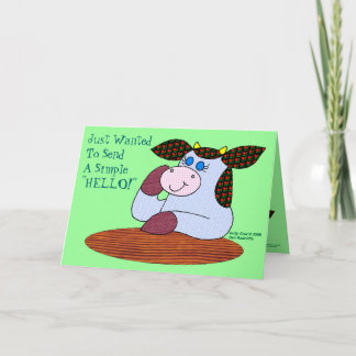 Cartão Holly Cow, "A Simple Hello"
