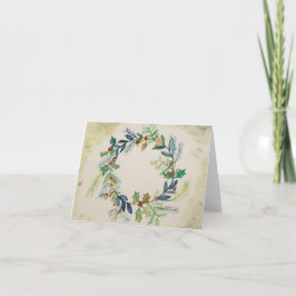 Cartão Holly wreath