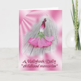 Cartão "Hollyhock Dolls"