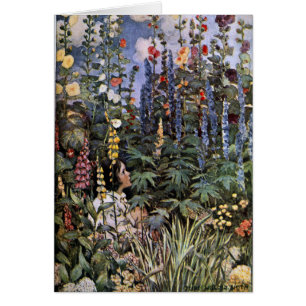 Cartão Hollyhocks