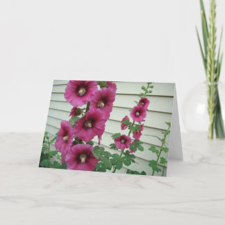 Cartão Hollyhocks gloriosos