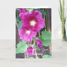 Cartão Hollyhocks Personalizou o Aniversário de Casamento