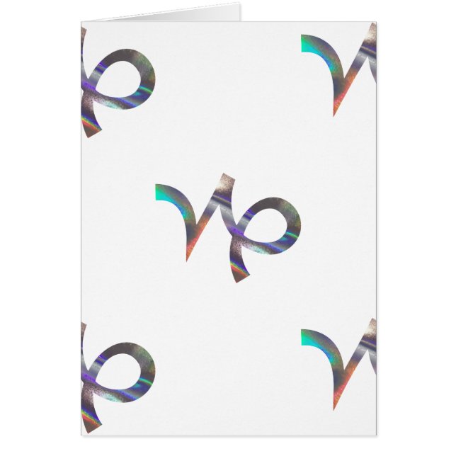 Cartão holograma Capricórnio (Frente)