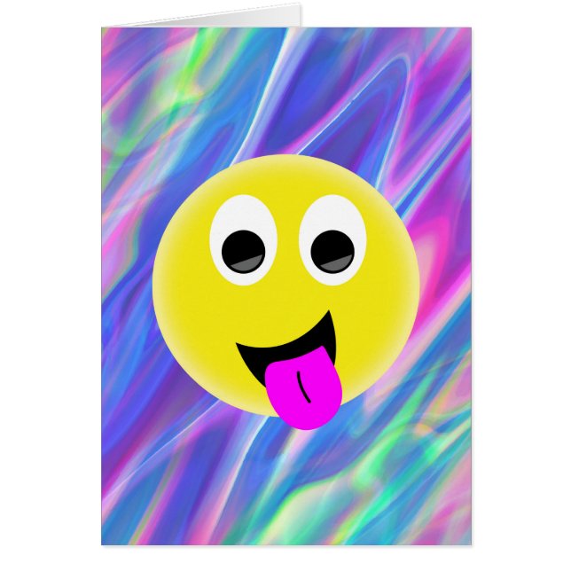 Cartão holograma de emoji (Frente)