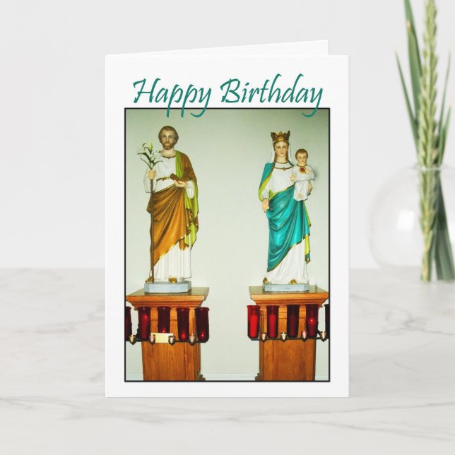 Cartão Holy Angels Catholic Church - Happy Birthday Card (Frente)
