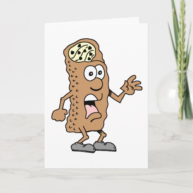 Cartão Holy Cannoli! You're 65! Funny 65th Birthday Card (Frente)