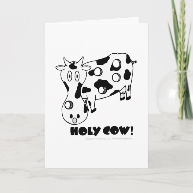 Cartão Holy Cow! Birthday Card (Frente)