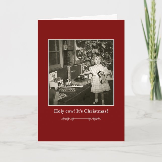 Cartão Holy Cow! It's Christmas! (Frente)