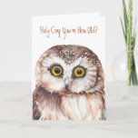 Cartão Holy Crap You're How Old?  Birthday Card Cute Owl<br><div class="desc">Holy Crap You're How Old?  Birthday Card Cute Shocked Owl</div>