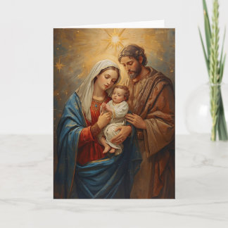 Cartão Holy Family Christmas Greeting Card