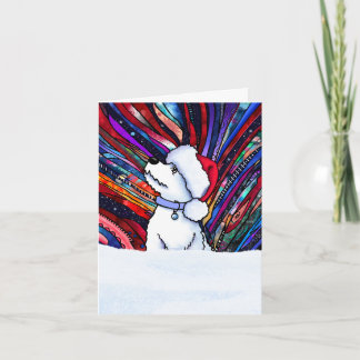 Cartão Holy Night Christmas Westie Pup