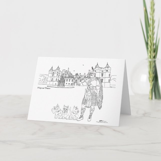 Cartão Holyrood Palace Escócia (Frente)
