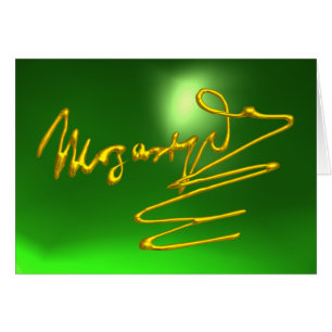Cartão HOMAGE TO MOZART Dourado Signature of Composer Gre